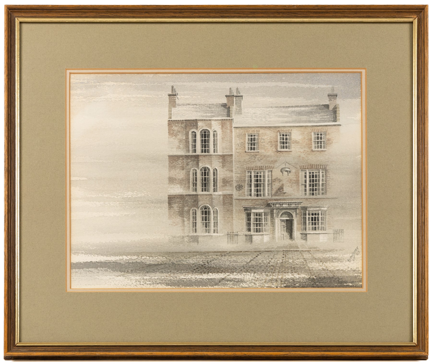 Janet Thackray (British 20th century): Lady Palmer's Cottage - Runswick Bay, watercolour signed 24cm x 34cm; M Taylor (British 20th century): 'Thistle - The Fleece Shorn', watercolour signed and dated '83, titled on label verso 25cm x 34cm (2)