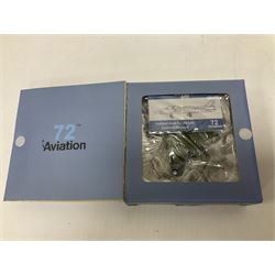 Nine 1:72 scale model aeroplanes comprising four ‘Sky Guardians’, F-16 Fighter Falcon, Sea Vixen FAW.2 899 Sqd XP924, Gloster Javelin FAW 9R 64 Sqd RAF XH766, and Sea Vixen F(AW) Mk2 XN694/305/BL No 892 Sqd RNAS Yeovilton; with three Hobby Master models, one Ixomodels model and one 72 Aviation model  (9)