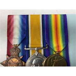 WW1 father and son medal groups comprising British War Medal and Mercantile Marine Medal awarded to Captain Allanson Hick and British War medal, 1914-15 Star and Victory Medal awarded to 1198 Pte. Allanson Hick E. York. R. with biographical information. N.B. Allanson Hick Jnr. of Hull was a celebrated architect and renowned marine artist being a founder member of the Society of Marine Artists (RSMA).