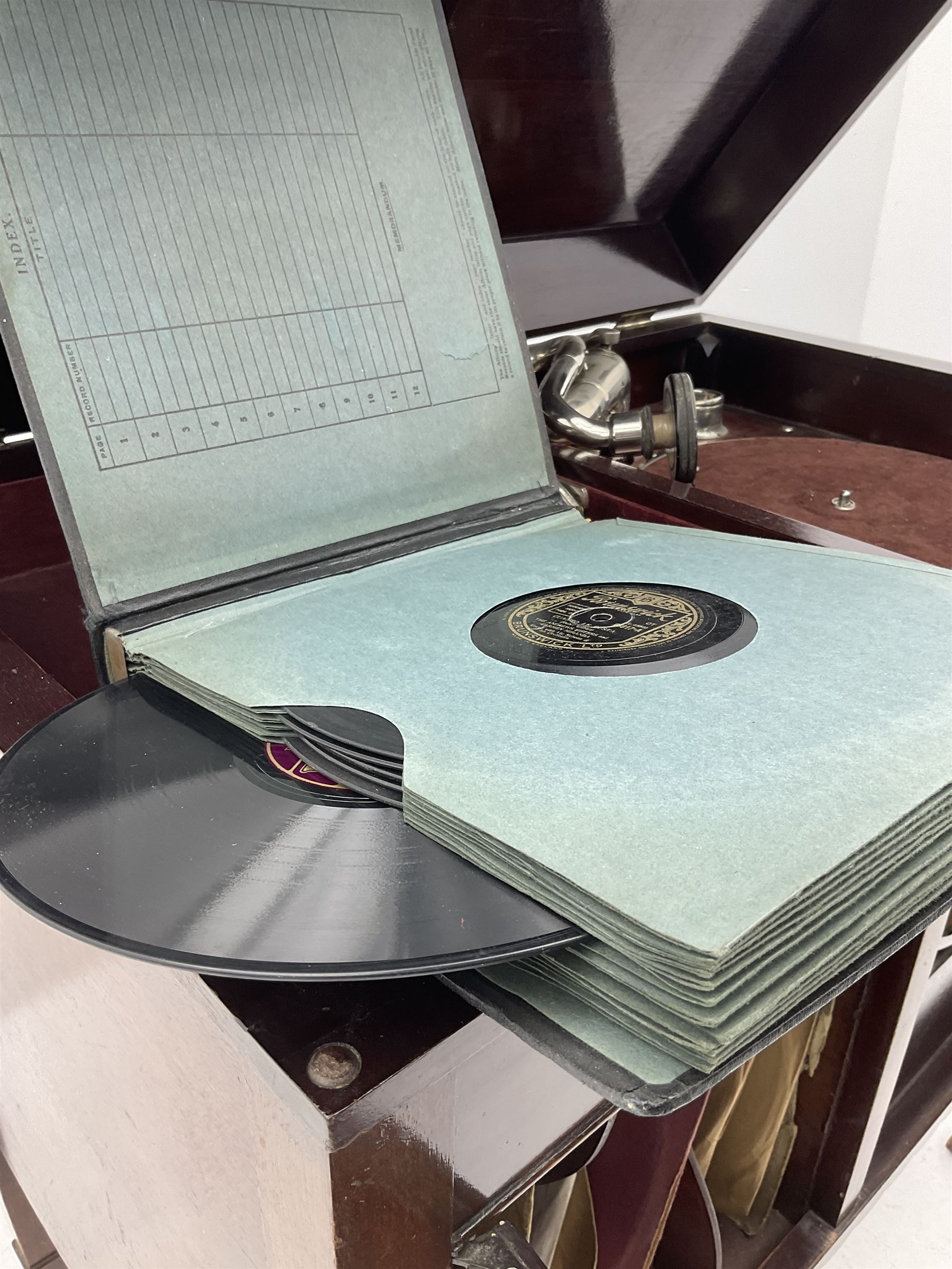 Gilbert gramophone in mahogany cabinet