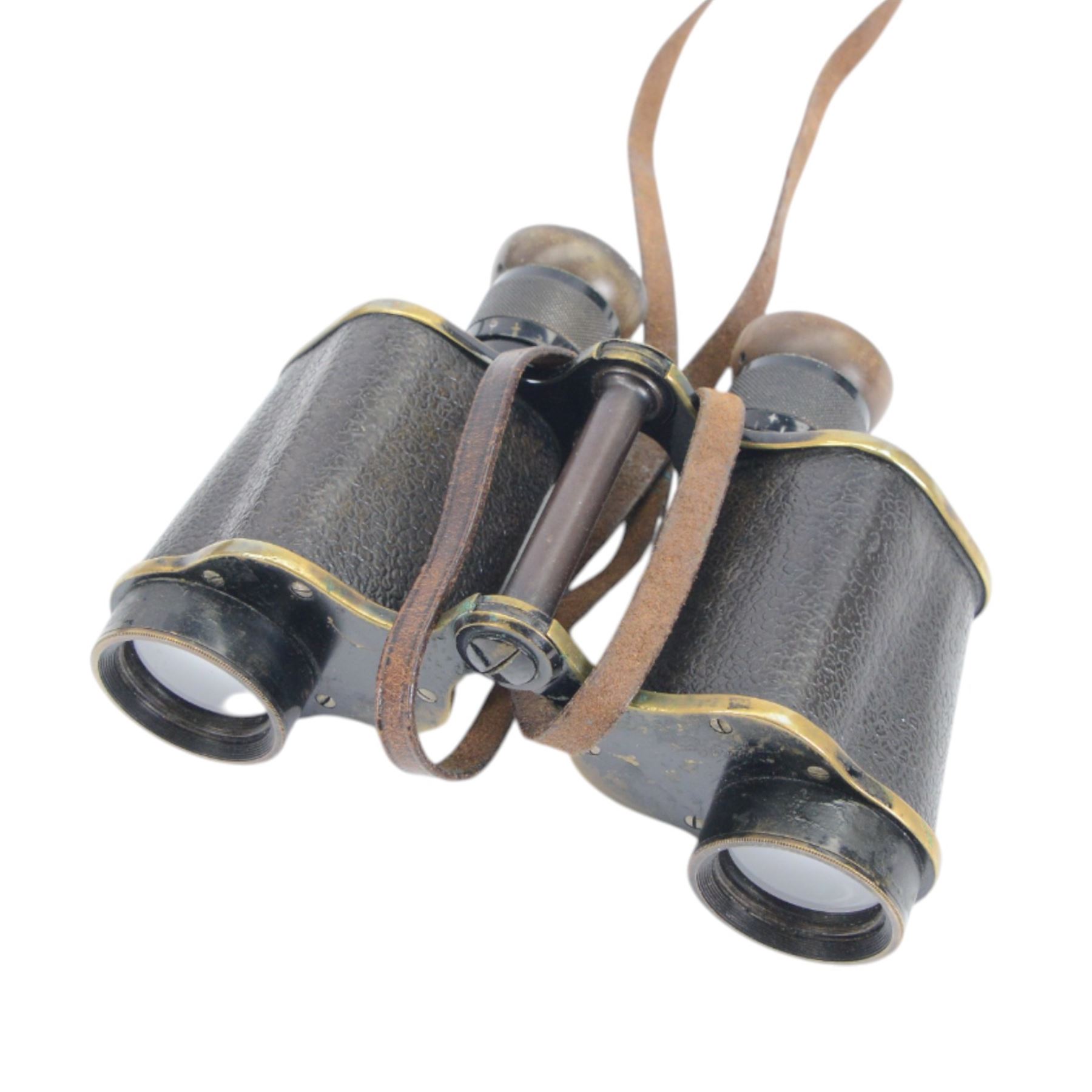 WWI Ross London binocular prismatic No.2 MK II magnification 6 binoculars, together with Aitchison London binocular prismatic No.3 Mark I maginification 6 binocular and two other cased pairs of military field binoculars   