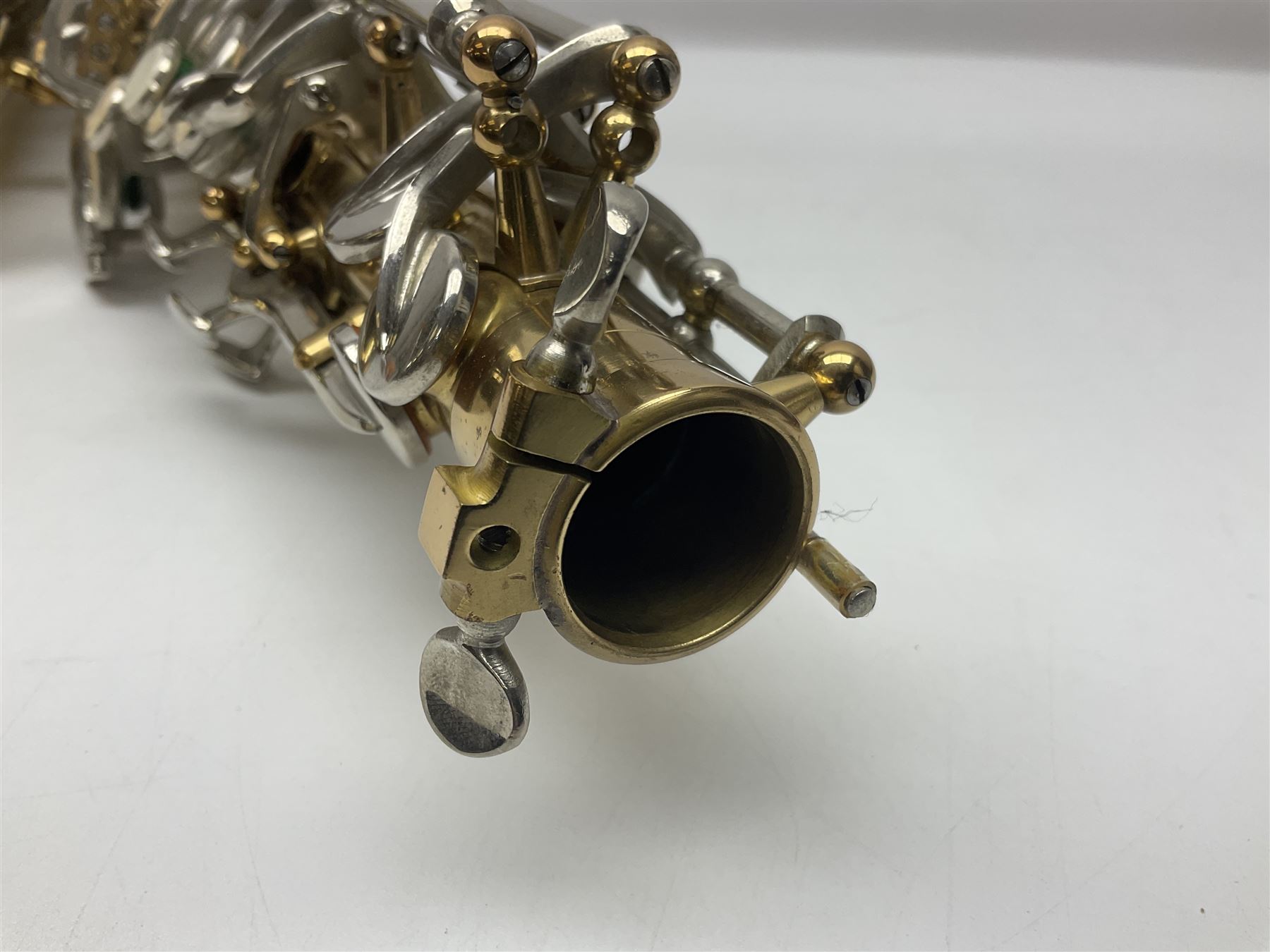 St Louis Alto saxophone, serial no.82437 in John Packer JP Blues 141 carrying case; with two-piece saxophone stand