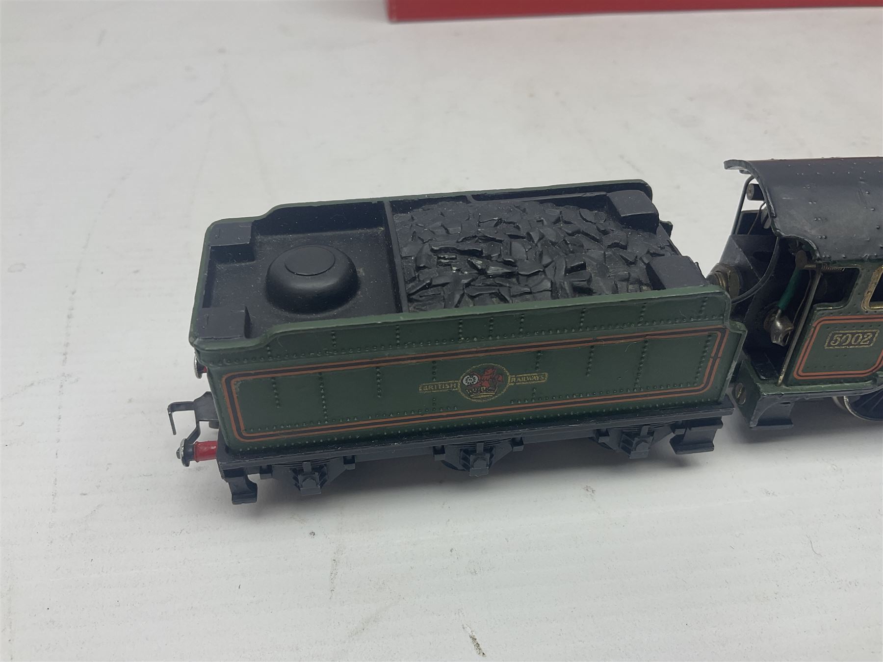 Hornby Dublo - 3-rail Castle Class 4-6-0 locomotive 'Ludlow Castle' No.5002 in lined BR green; in modern unassociated plain red  box