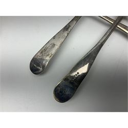 Edwardian silver facsimile coronation spoon, hallmarked Gourdel Vales & Co, Birmingham 1901, EPNS serving spoons, coins and a collection of vintage and later costume jewellery