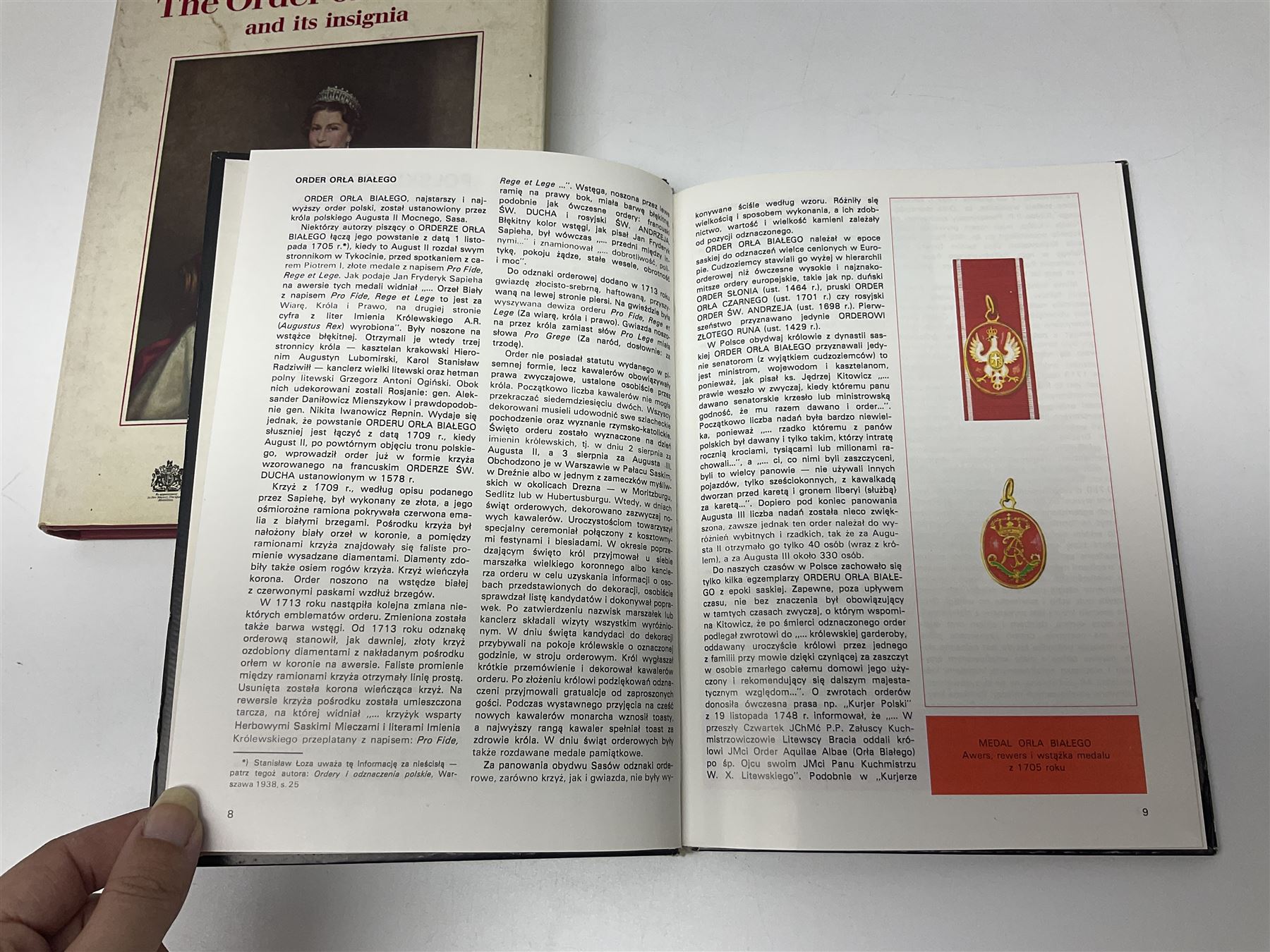 Five reference books on medals and orders including Vaclav Mericka: Book of Orders and Decorations; Polskie ordery i odznaczenia; James C. Risk: The History of the Order of the Bath; Guide des ordres, decorations et medailles militaires 1814-1963; etc; together with two works on Cornish Military Insignia; and Insignes De la Legion Etrangere (8)