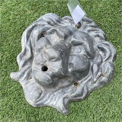 Lead lion mask wall water fountain spout  - THIS LOT IS TO BE COLLECTED BY APPOINTMENT FROM DUGGLEBY STORAGE, GREAT HILL, EASTFIELD, SCARBOROUGH, YO11 3TX