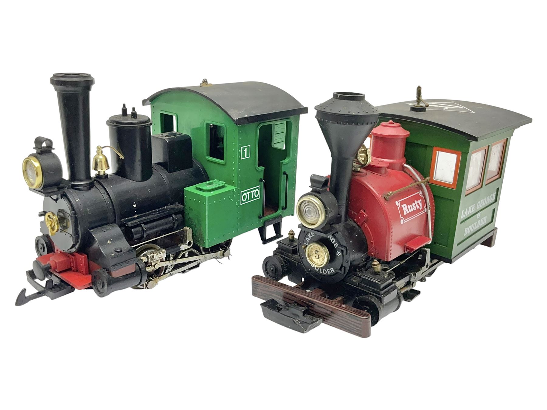Lehmann Lake George & Boulder G scale, gauge 1 0-4-0 tank locomotive, 'Rusty', together with a similar 0-4-0 tank locomotive 'Otto', unboxed