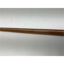 Late 19th/early 20th century sword stick/walking cane with 38cm fullered steel blade 85cm overall