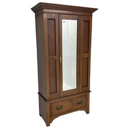 Edwardian walnut single wardrobe, projec