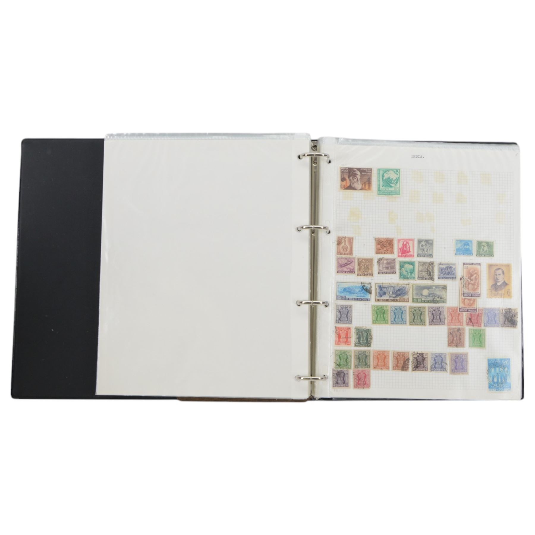 World stamps including Australia, Zimbabwe, Nigeria, Pitcairn Islands, Gilbert and Ellice, Bulgaria, Chile, United States of America, Tunisia, Poland, Greece, China etc, housed in ten ring binder folders
