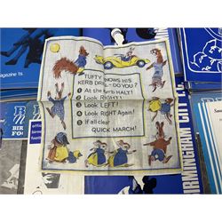 1931 F.A. Cup Final Birmingham City printed silk handkerchief, quantity of Birmingham City football programmes, and Tufty Club silk handkerchief