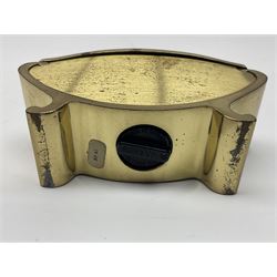 Ronson gilt metal table lighter, together with a silver-plate table lighter in the form of a football boot