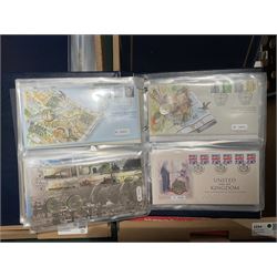 Approximately one hundred and fifteen Royal Mint coin covers, in two ring binder folders and loose, together with approximately 53 grams of Great British pre-1920 and approximately 68 grams of Great British pre-1947 silver threepence coins, and a small quantity of further pre-decimal coins