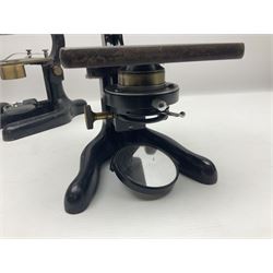 Four microscope, comprising W.J George Ltd, Watson Service 716606, Meopta no 230087 and one other  