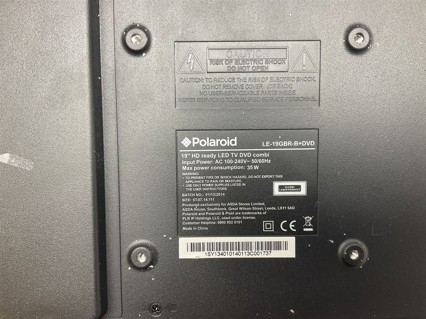 Quantity of silver plated and other metal ware to include Community cutlery and brass, together with Polaroid tv etc in three boxes