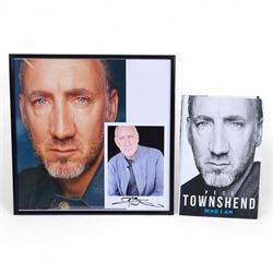 The WHO's Pete Townshend signed framed photograph, together with a  first edition of his a...