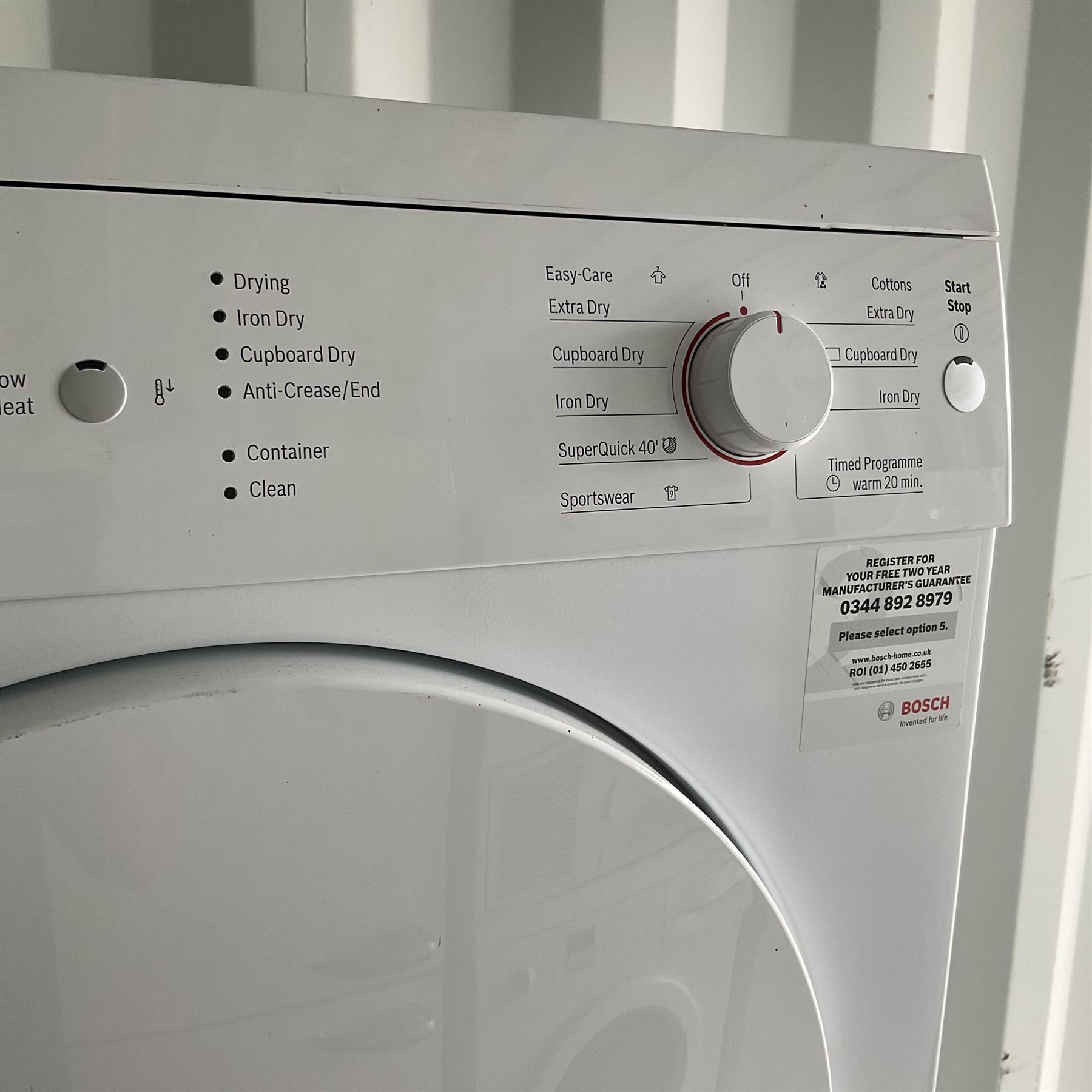 Bosch Classixx 7 condenser Dryer - THIS LOT IS TO BE COLLECTED BY APPOINTMENT FROM DUGGLEBY STORAGE, GREAT HILL, EASTFIELD, SCARBOROUGH, YO11 3TX