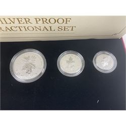 Royal Canadian Mint 2022 'Maple Leaf' fine silver five coin fractional set, cased with certificate