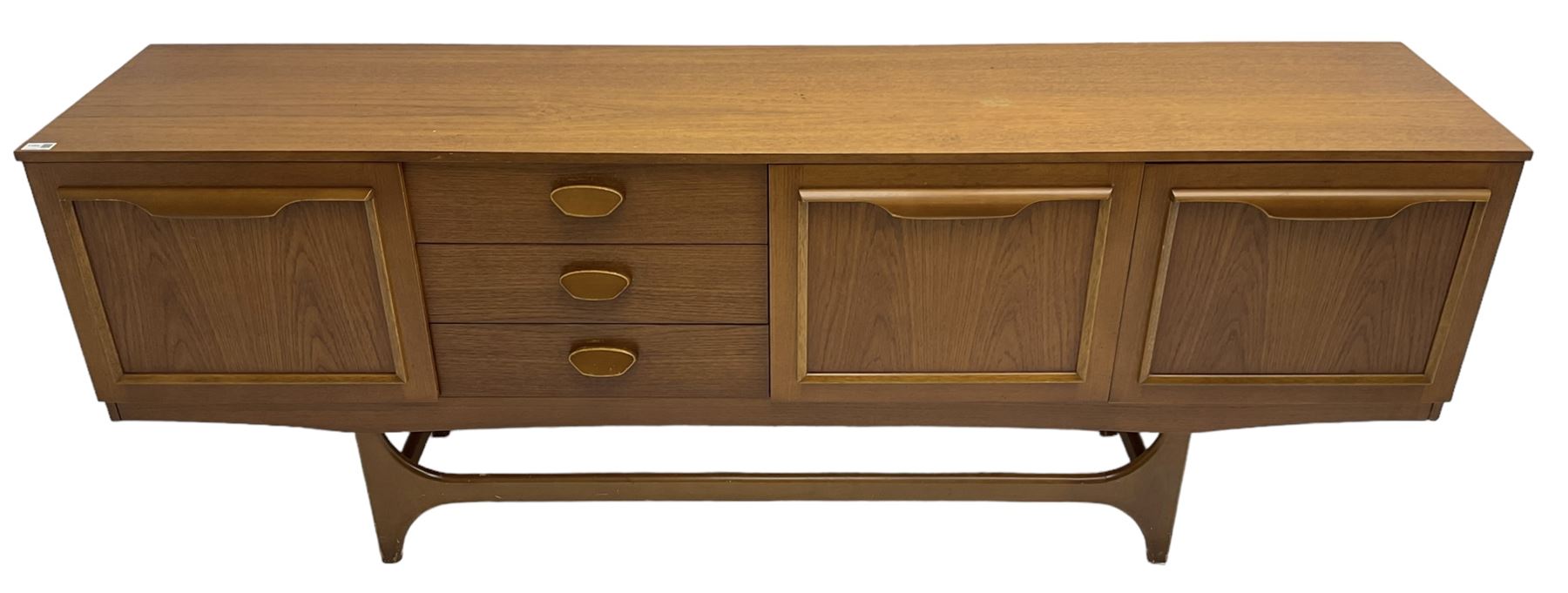 Stateroom by Stonehill - mid-20th century teak sideboard, fitted with single cupboard, double cupboard and three drawers