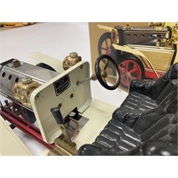 Mamod SA1 ‘Steam Roaster’ live steam car in cream and red, with original box 