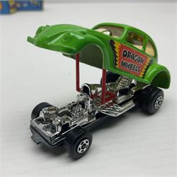 Matchbox 1-75 Series ex-shop stock - eight models comprising 30d Beach Buggy, 32d Maserati Bora, 34d Formula 1 Racing Car, 36d Hot Rod Draguar, 39d Clipper, 40d Vauxhall Gildsman, 41d Siva Spyder and 43d Dragon Wheels; all boxed (8)
