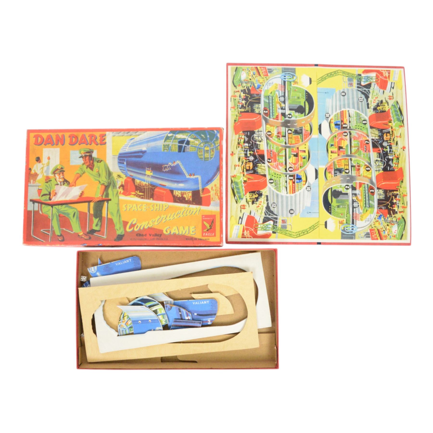 Chad Valley Dan Dare Spaceship Construction Game, boxed