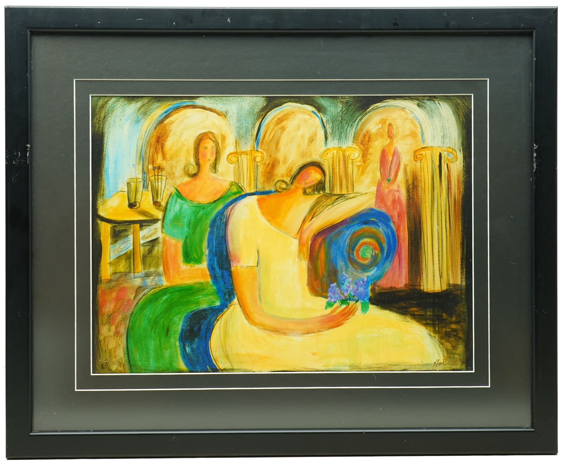 Jacqueline Holland Berkley (British 20th century): 'When We Were Together', limited edition print signed and numbered 373/495, 37cm x 51cm