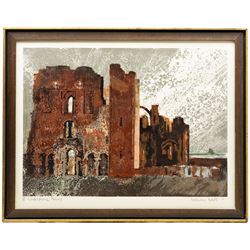 Norman Wade (British 1922-2004): 'Lindisfarne Abbey', limited edition lithograph signed titled dated '70 and numbered 55/70, 50cm x 65cm