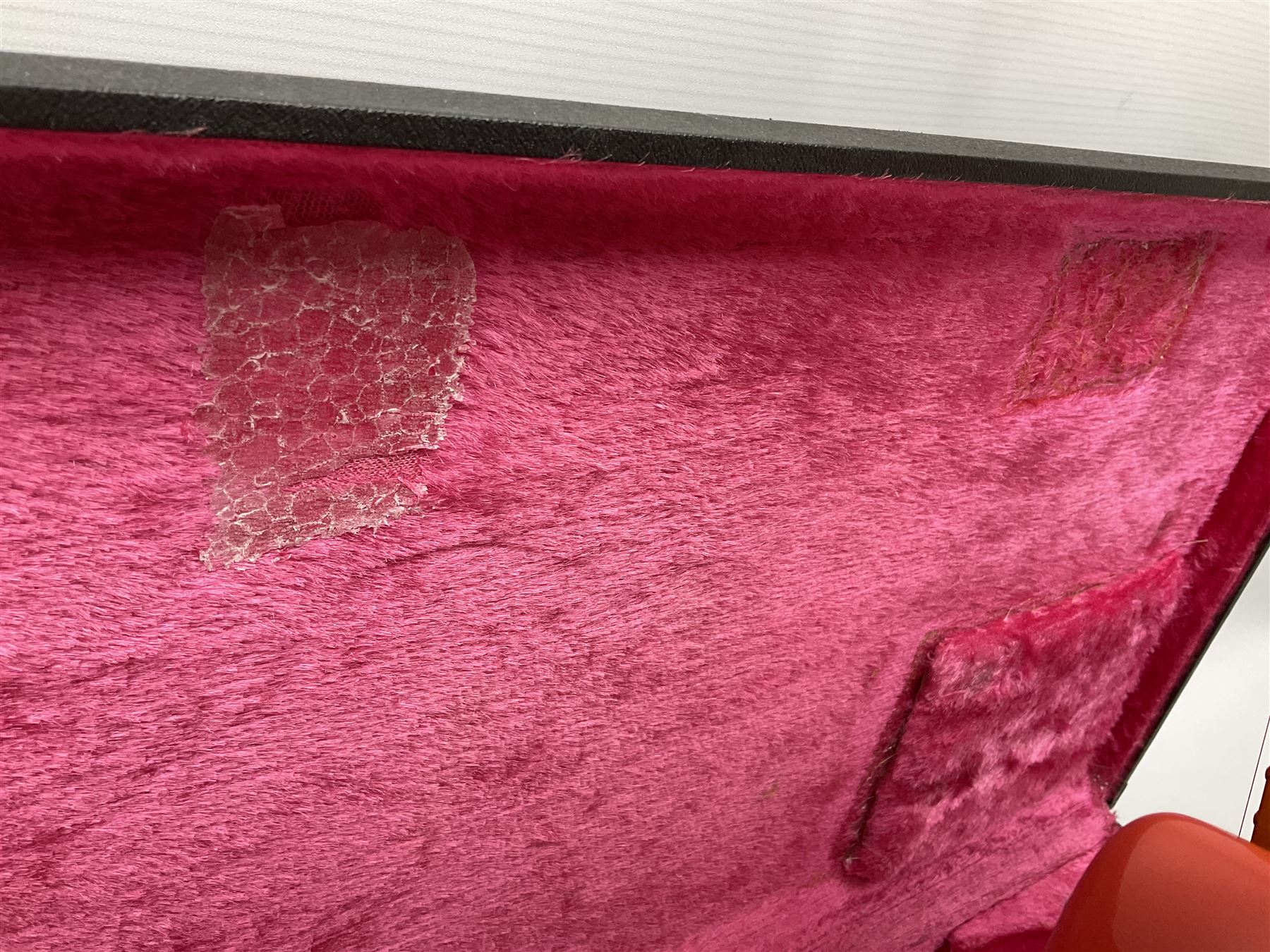 Burns Club Series Marquee electric guitar in fiesta red with maple fretboard; serial no.2002491 L100cm; in hard case with GuitarKes service and set-up certificate dated January 2022