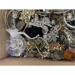 Collection of costume jewellery including earrings, bracelets, necklaces, charms etc. 