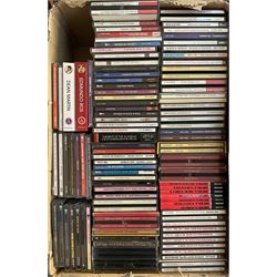 A large collection of mostly Jazz CD's including Billie Holiday, Count Basie, Stan Kenton, Bing Crosby, some Rock CD's and other in music four boxes (400+)