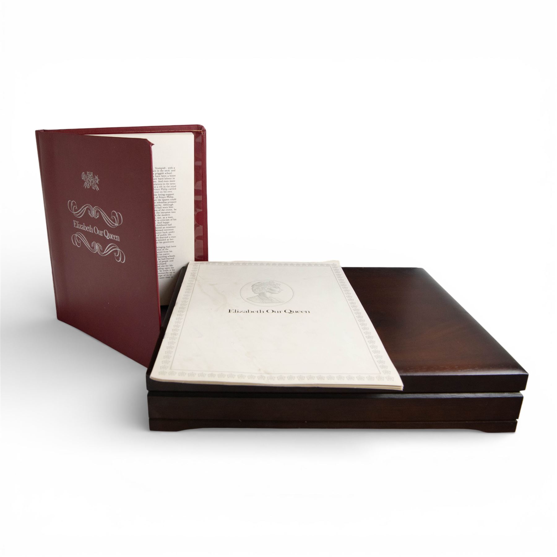 Elizabeth Our Queen silver ingots collection, twenty-five rectangular ingots each decorated in relief with a Royal scene, hallmarked John Pinches Ltd, London 1976, in wooden presentation case with information booklet