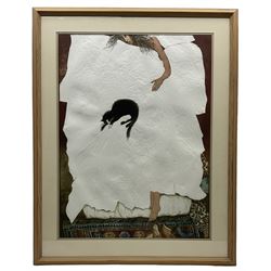 Brenda Harthill (British 1943-): 'Girl with Cat', limited edition colour etching on embossed paper signed titled and numbered 73/150 in pencil 74cm x 56cm
Provenance: Purchased from RA Summer Exhibition 1985