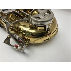 St Louis Alto saxophone, serial no.82437 in John Packer JP Blues 141 carrying case; with two-piece saxophone stand