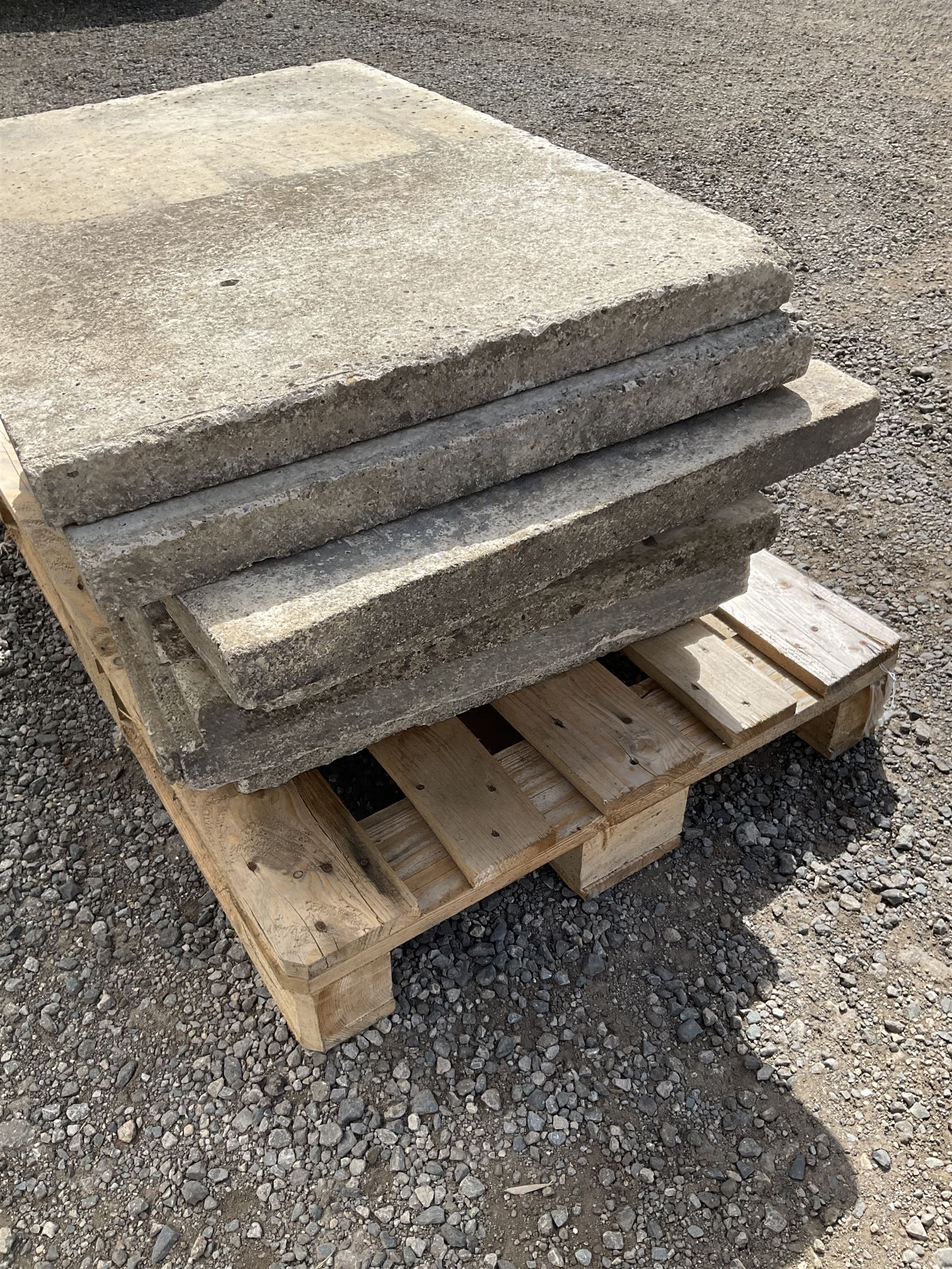Nine reclaimed concrete slabs - THIS LOT IS TO BE COLLECTED BY APPOINTMENT FROM DUGGLEBY STORAGE, GREAT HILL, EASTFIELD, SCARBOROUGH, YO11 3TX