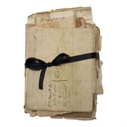 Newby Hall/Weddell family interest - collection of 18th century documents relating to Will...
