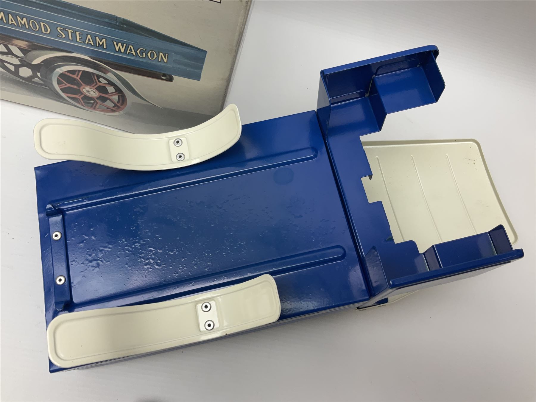 Mamod SW1 ‘Steam Wagon’ live steam, in blue and red, in original box 