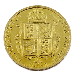  Queen Victoria 1887 gold half sovereign   