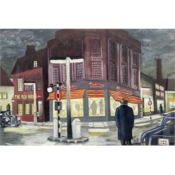 Malcolm David Thackwray (British 1943-2015): 'Woking Town Centre 1959', gouache, signed titled and dated verso 38cm x 56cm