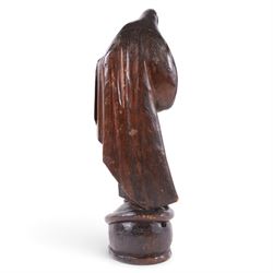 18th century carving depicting the Madonna and Child, H31cm