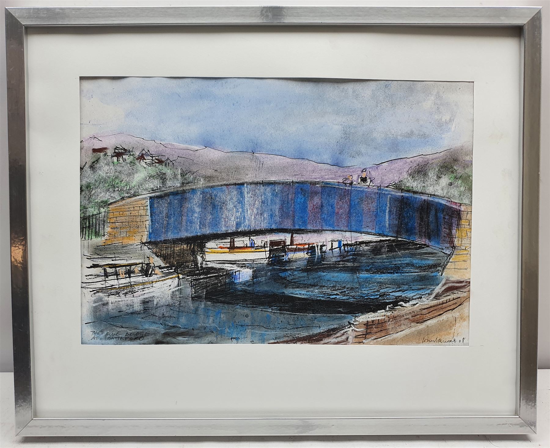 John Squire (British Contemporary): Figures and Donkeys on the Seafront, oil on canvas board signed, together with two similar oils and a mixed media by the same hand, max 65cm x 50cm (4)