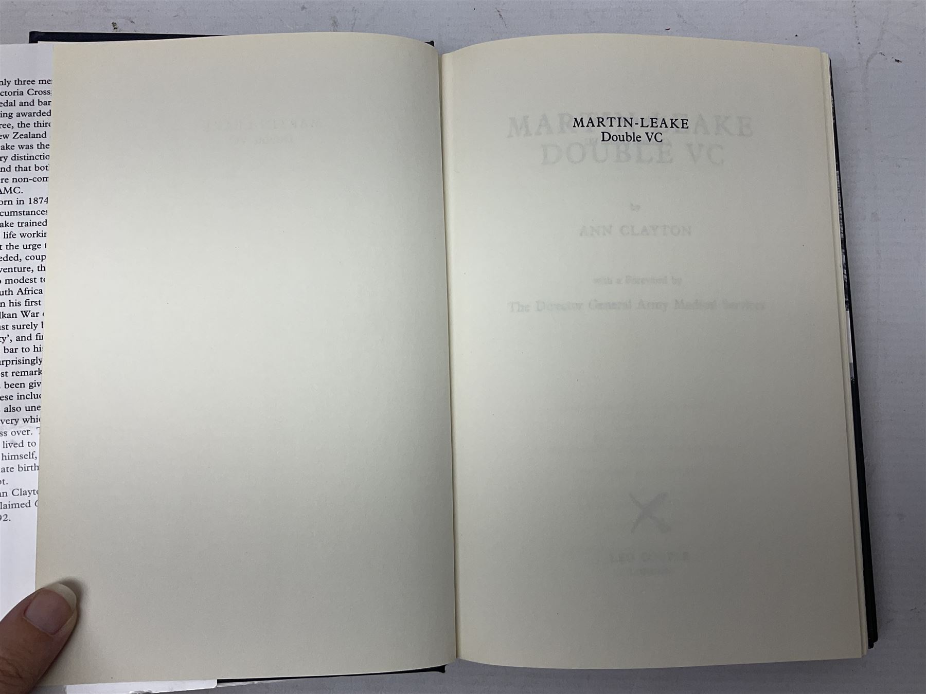 Nine reference books of Victoria Cross interest including four 'VCs of the First World War' series; Martin Ashcroft: Victoria Cross Heroes; John Laffin: British VCs of World War Two; Bryan Perrett: For Valour; Ann Clayton: Martin Leake Double VC; and John Percival: For Valour (9)