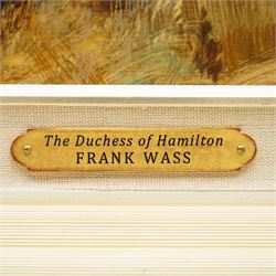 Frank Wass (British 20th century): 'British Railways Princess Coronation Duchess of Hamilton - Stanier 8p 4-6-2 on the KWV Railway', oil on board signed, titled dated 1984 and dedicated verso 38cm x 54cm