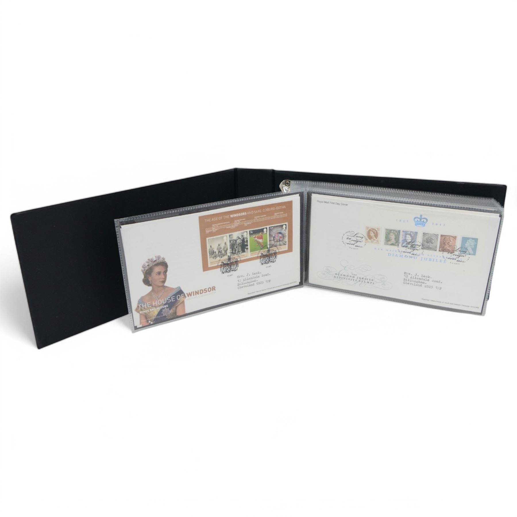Mostly modern stamps, including Queen Elizabeth II unused commemorative and definitive decimal stamps in presentation packs and attached to pages, some used QEII stamps, various GB, Isle of Man and other stamps on covers etc