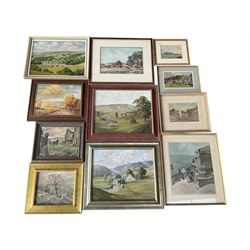 Collection of Yorkshire paintings, artists including Angus Rands, Joseph Pighills, Claude Horsfall, Gordon Clifford Barlow, Joseph Appleyard, George Graham, L Wilkinson, John Frederic Greenwood, etc (11)