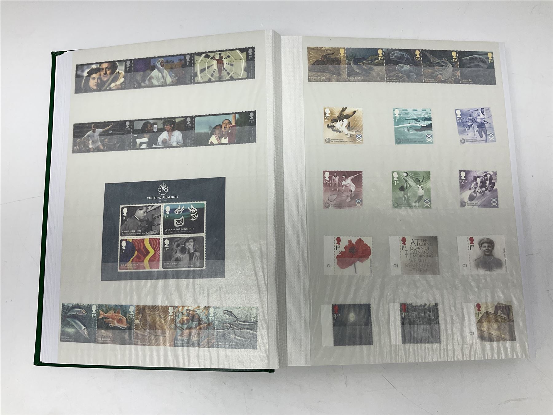 Queen Elizabeth II mint decimal stamps,  housed in stock book folder, face value of usable postage approximately 1160 GBP