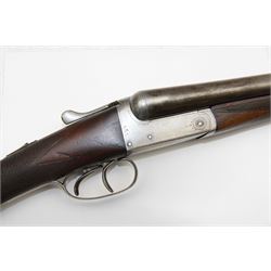 SHOTGUN CERTIFICATE REQUIRED - English 12-bore double trigger side by side double barrel shotgun serial no. 147696 