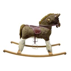 Modern plush covered rocking horse with 