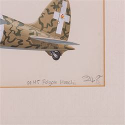 John Batchelor (British 1936-2019): Aircraft Studies, set of eleven gouaches variously signed and inscribed, max 35cm x 52cm (11)