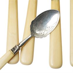 Collection of silver fish knives and forks